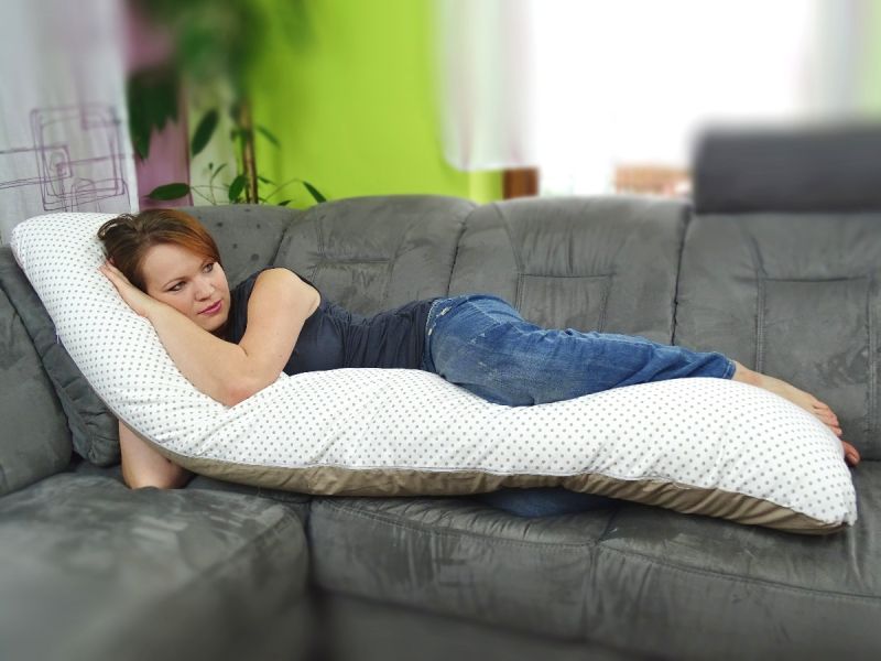 Tulící polštář BÉŽOVÝ PUNTÍK XXL, 100% bavlna obrázek 1339