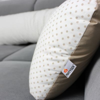 Tulící polštář BÉŽOVÝ PUNTÍK XXL, 100% bavlna obrázek 2163