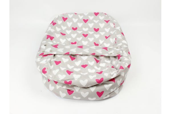 Náhradní potah na pelíšek pro miminko SRDCE RŮŽOVÉ 100% bavlna obrázek 1