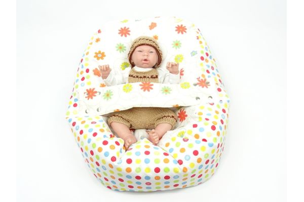 Pelíšek pro miminka, kojenecký relaxační polštář LOUKA oranžová obrázek 2