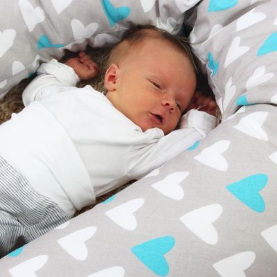 Kojicí polštář Standard SRDCE MODRÉ 100% bavlna obrázek 1845